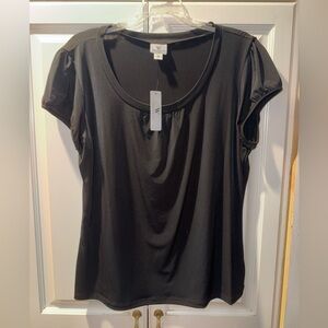 NWT “Worthington” Black Stretch Top Size XL